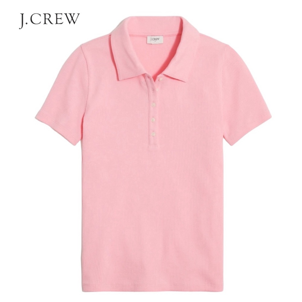 J.Crew NWT Short Sleeved Ribbed Polo Pink 3x